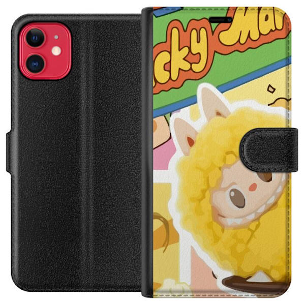 Apple iPhone 11 Tegnebogsetui Labubu Wacky Mart Pop Mart Serie Samlerfigur Sød Design Populært Motiv Figurserie Kreativ Kunst Leksak
