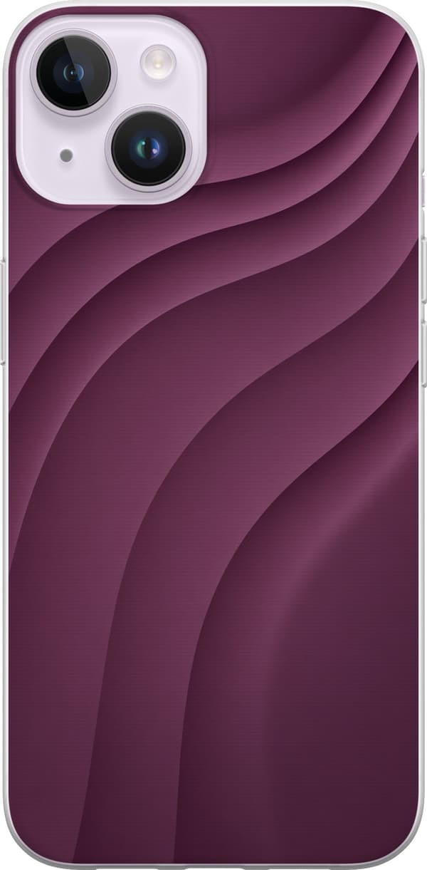Kompatibelt Mobilskal till Apple iPhone 14 Plus Plum Waves lila