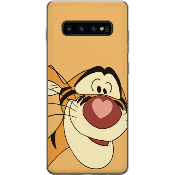 Samsung Galaxy S10 Genomskinligt Skal Tiger