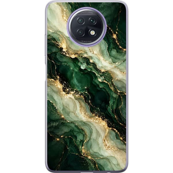 Kompatibelt Mobildeksel til Xiaomi Redmi Note 9T Skogsagat grønn