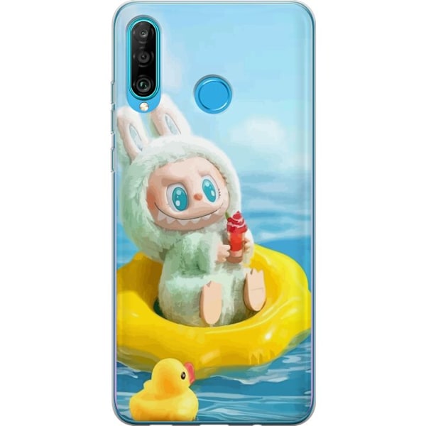 Huawei P30 lite Genomskinligt Skal Labubu Stripe Attack – R