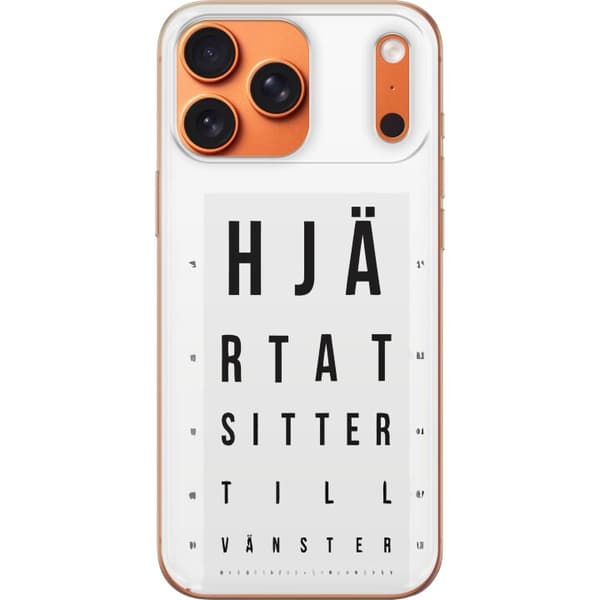 Kompatibelt Mobilskal till Apple iPhone 17 Pro Max Hjärntest höger vänster vit