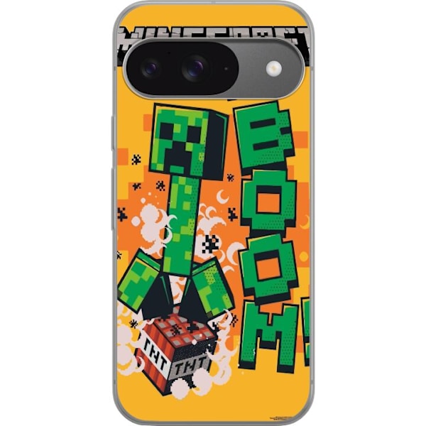 Google Pixel 9 Läpinäkyvä kuori Minecraft Boom