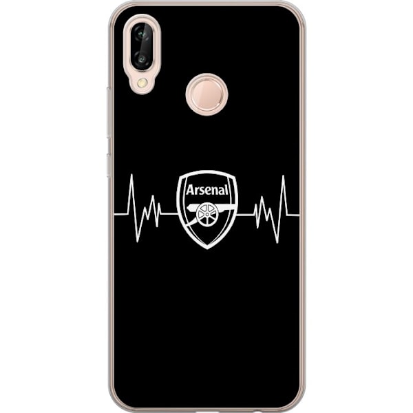 Huawei P20 lite Läpinäkyvä kuori Arsenal