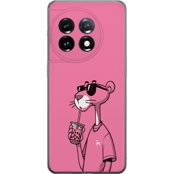 OnePlus 11R Läpinäkyvä kuori Pink Panteri Juoma