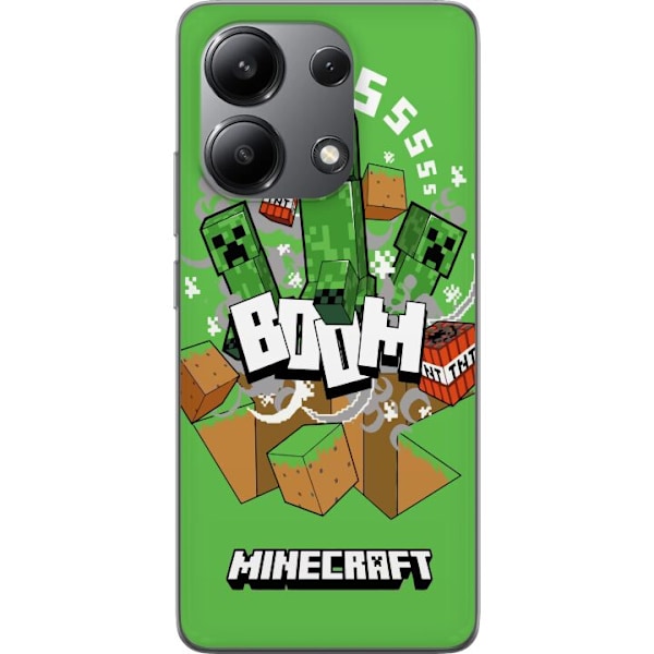 Xiaomi Redmi Note 13 4G Genomskinligt Skal Minecraft Boom