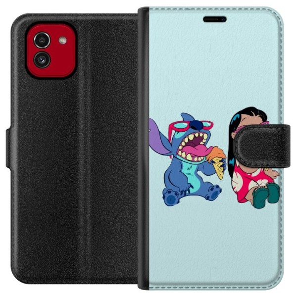 Samsung Galaxy A03 Lommeboketui Lilo & Stitch