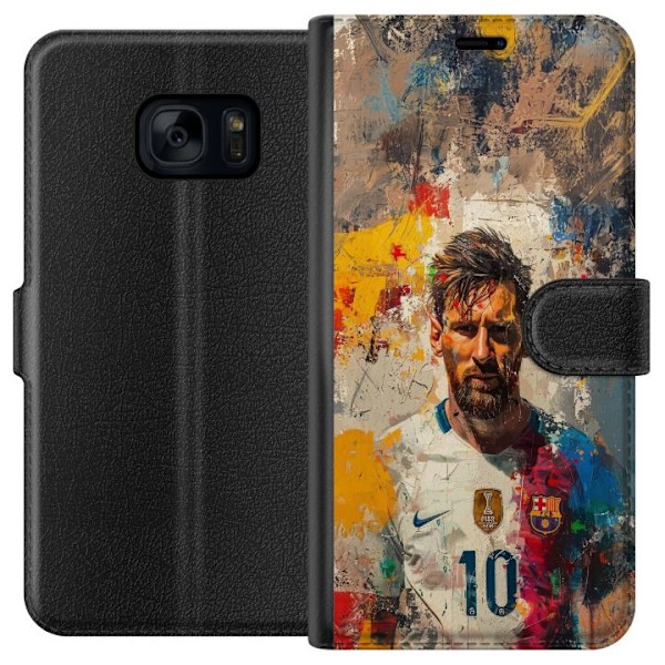 Samsung Galaxy S7 Lompakkokotelo Messi Art