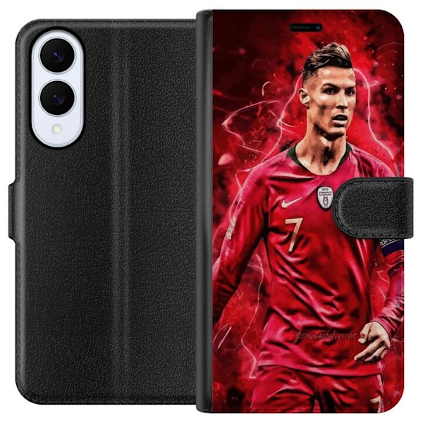 Samsung Galaxy S25 Edge Plånboksfodral Ronaldo Skills – CR7 Design för Äkta Supporters