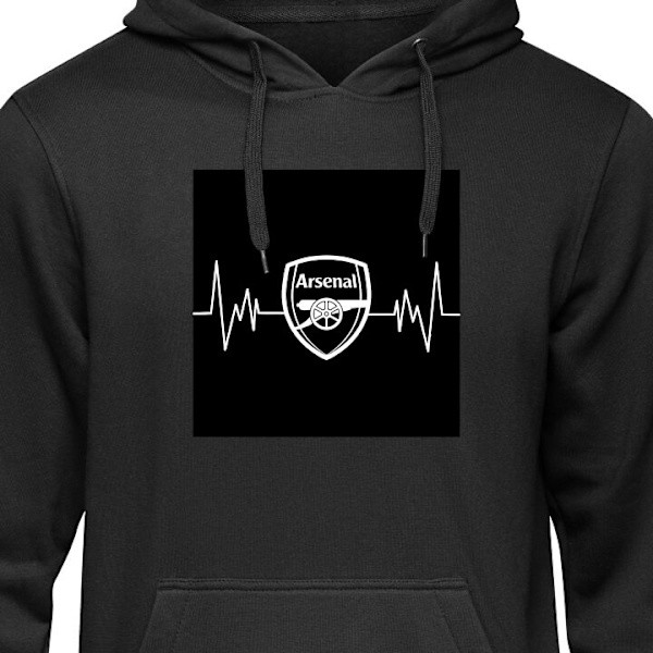 Barn-Hoodie | Mjuk Huvtröja för Barn Arsenal svart 12-13 År