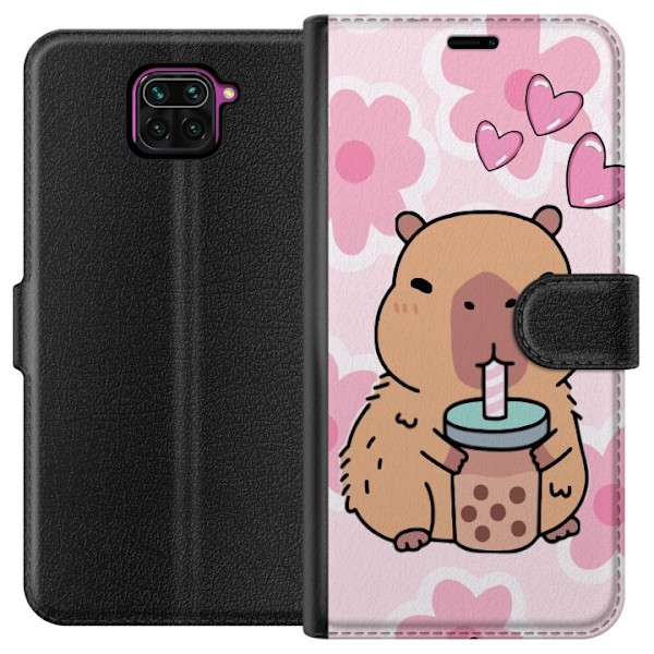 Xiaomi Redmi Note 9 Lommeboketui Kawaii Capybara Hjerteanime S