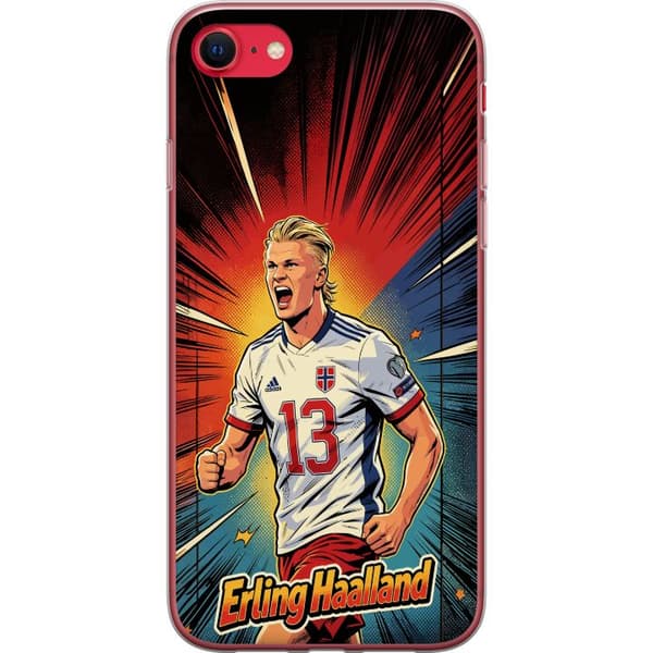 Kompatibelt Mobildeksel til Apple iPhone 8 Erling Haaland seriestil rød
