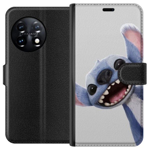 OnePlus 11 Lompakkokotelo Stitch liikkeessä - Kawaii-suunnitt