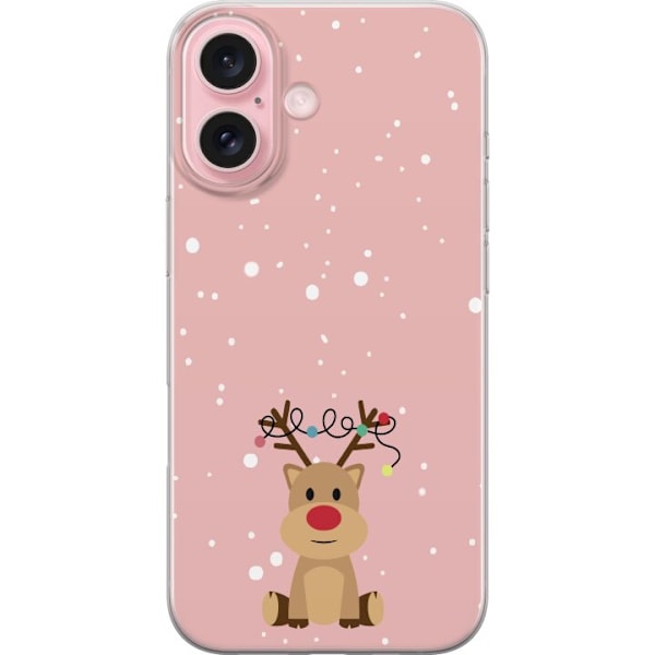 Apple iPhone 16 Gennemsigtig cover Rensdyr Rudolf