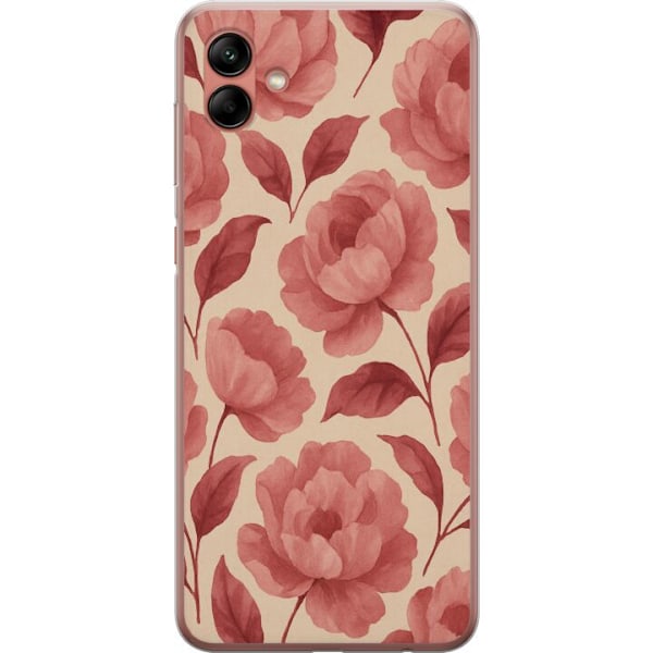 Samsung Galaxy A04 Gennemsigtig cover Roseblomst
