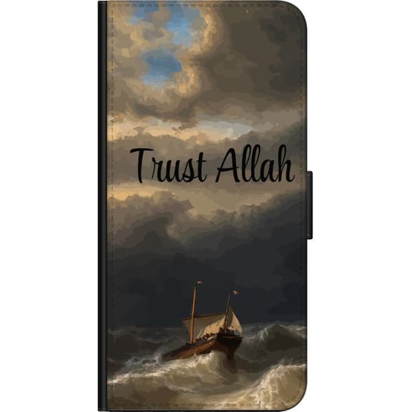 Kompatibelt Lommeboketui til Samsung Galaxy Note9 Trust Allah över stormigt hav brun