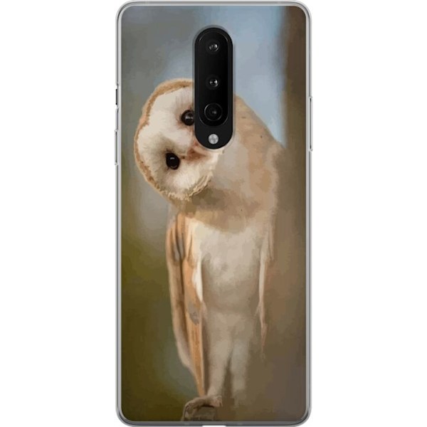 OnePlus 8 Genomskinligt Skal Uggla Nyfiken Blick Fågelmotiv Skog Natur Grafiskt Design Populärt Motiv Djur Tema Dekoration