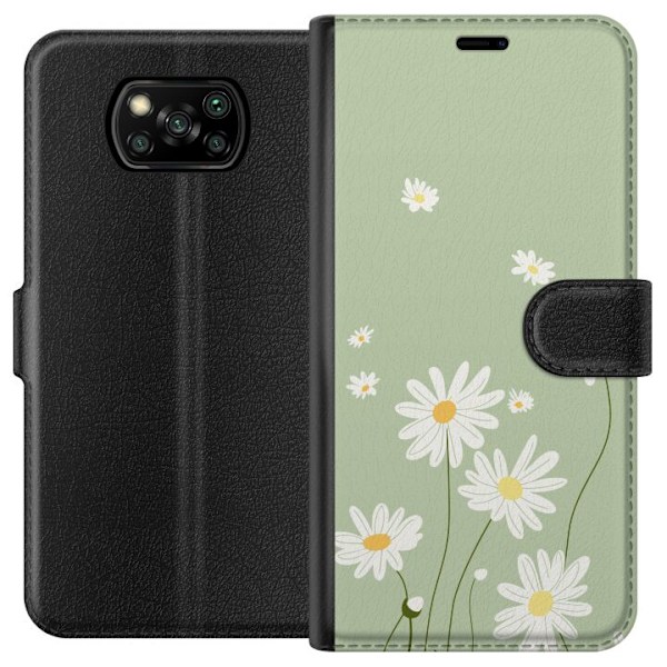 Xiaomi Poco X3 NFC Plånboksfodral Prästkragar – blommigt m