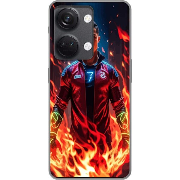 OnePlus Nord 3 Läpinäkyvä kuori Ronaldo Inferno - jalkapallolegenda liekeissä