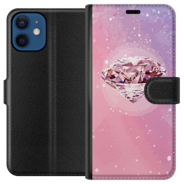 Kompatibelt Plånboksfodral till Apple iPhone 12 mini Glitter Diamant