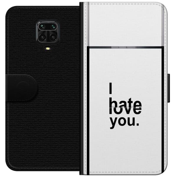 Kompatibelt Plånboksfodral till Xiaomi Redmi Note 9 Pro I Hate Love You vit
