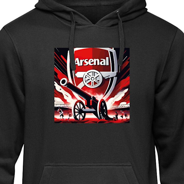 Hoodie för Vuxen | Bekväm Huvtröja Arsenal svart XXL