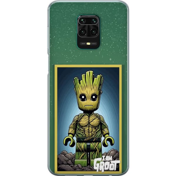 Kompatibelt Mobildeksel til Xiaomi Redmi Note 9 Pro Robot med röda ögon grå