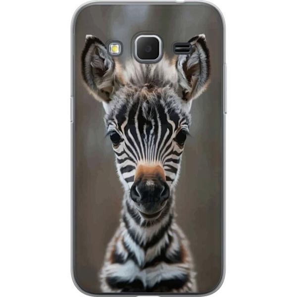 Samsung Galaxy Core Prime Genomskinligt Skal Giraff Djurmotiv Afrika Natur Grafiskt Motiv Savann Vilda Djur Populär Väggkonst Exotiskt Tema