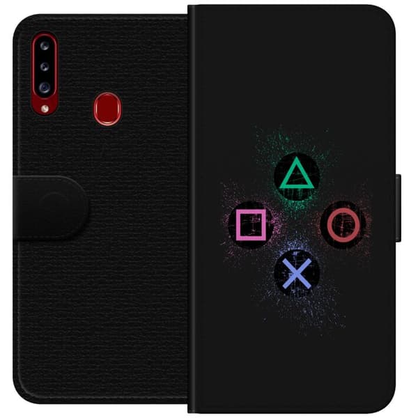 Kompatibelt Plånboksfodral till Samsung Galaxy A20s Gaming