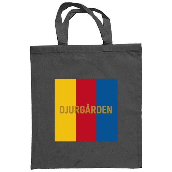 Mulepose | Holdbar Indkøbstaske i Stof Djurgården - fodbold Mørkegrå one size