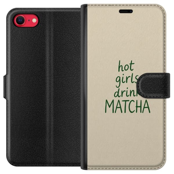 Kompatibelt Plånboksfodral till Apple iPhone 8 Matcha Girls beige
