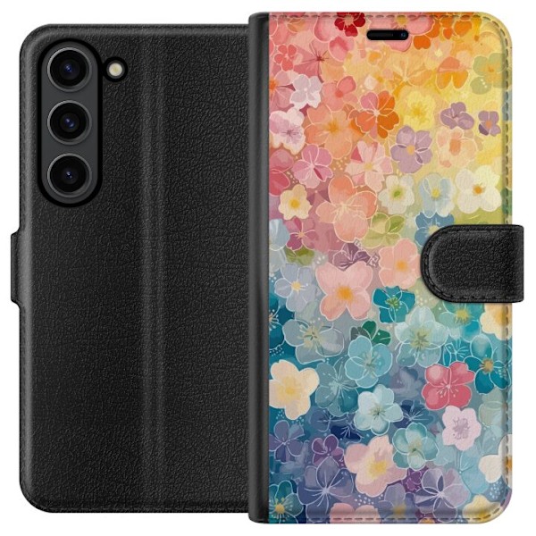 Samsung Galaxy S24 Tegnebogsetui Små blomster