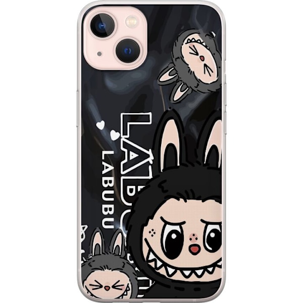 Apple iPhone 13 mini Gennemsigtig cover <nl>Labubu Black Energ