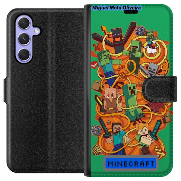 Samsung Galaxy A54 Lompakkokotelo Minecraft
