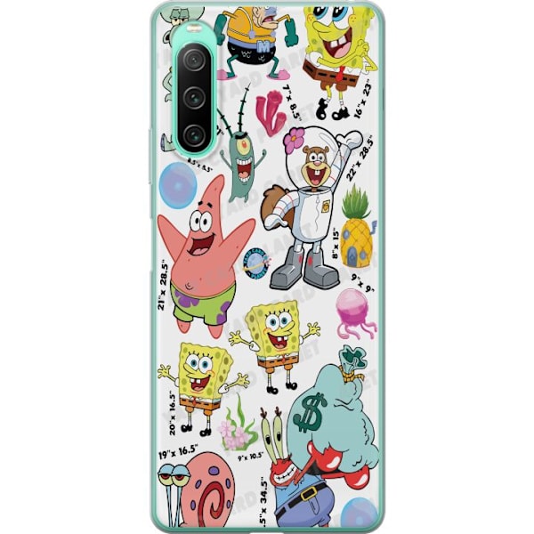 Sony Xperia 10 IV Gennemsigtig cover SpongeBob SquarePants