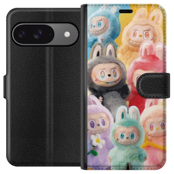 Google Pixel 9 Plånboksfodral Labubu Sketch Style – Handrit