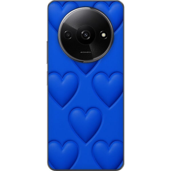 Xiaomi Redmi A3 Läpinäkyvä kuori Siniset Sydämet