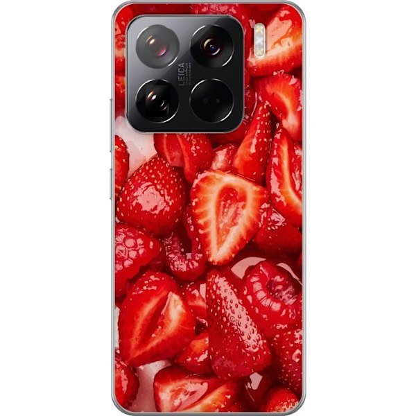 Xiaomi 15 Pro Genomskinligt Skal Jordgubbsmönster – sött motiv med sommarkänsla