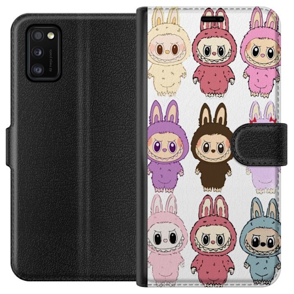 Samsung Galaxy A41 Tegnebogsetui Labubu Pink Monster - Popkuns