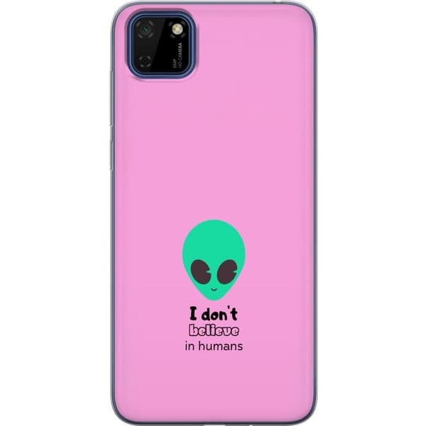 Kompatibelt Mobildeksel til Huawei Y5p Jag tror inte på människor rosa