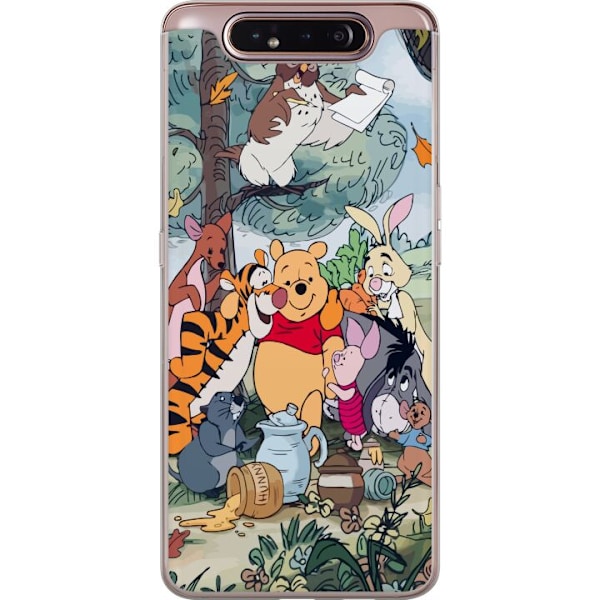 Samsung Galaxy A80 Gennemsigtig cover Nalle Puh og hans venner