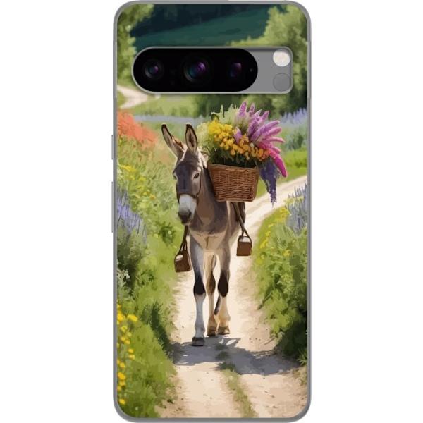 Google Pixel 8 Pro Läpinäkyvä kuori Aasi Eläinaihe Rauhallinen Suunnittelu Luontoaihe Suosittu Koristelu Huumori Graafinen Eläinteema Eksoottinen