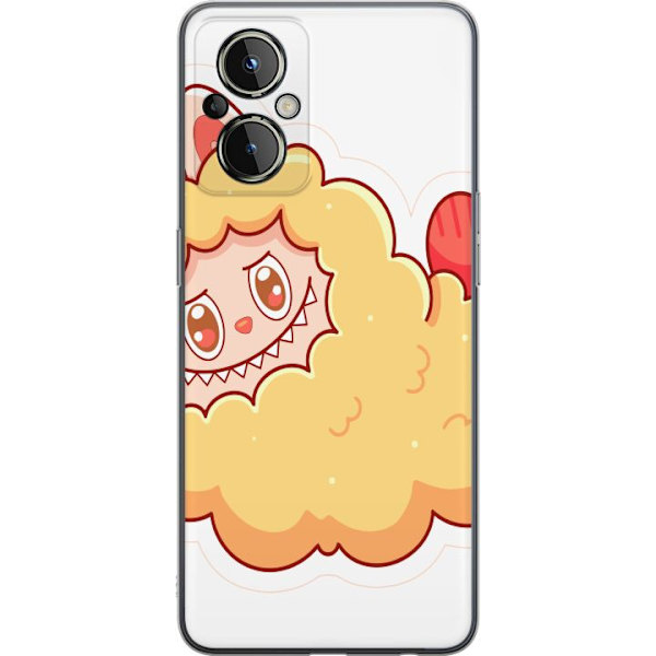 OnePlus Nord N20 5G Genomskinligt Skal Labubu Tvättbjörn Pop Mart Figur Samlarobjekt Söt Design Populärt Motiv Art Toy Kreativ Figurserie