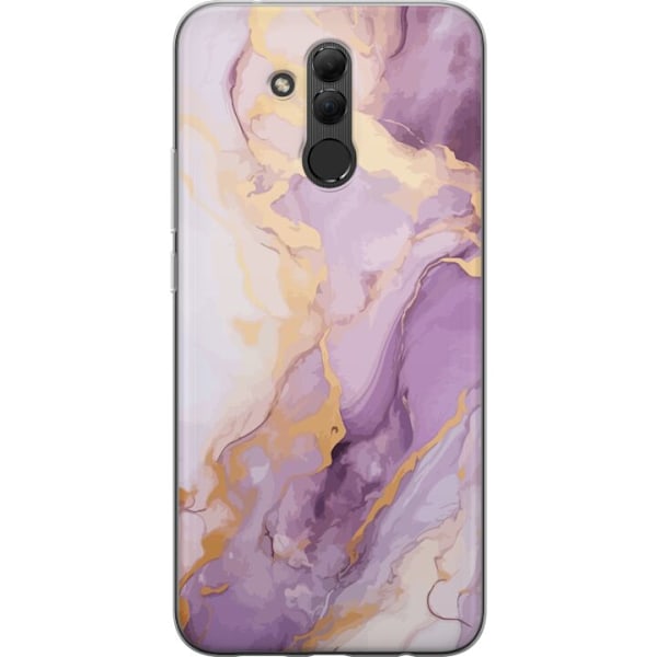 Huawei Mate 20 lite Läpinäkyvä kuori Marmori Violetti Kulta