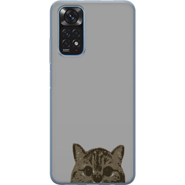 Xiaomi Redmi Note 11 Läpinäkyvä kuori Harmaa kissan katse -