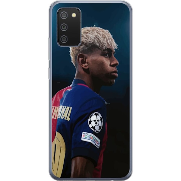 Samsung Galaxy A02s Läpinäkyvä kuori Lamine Yamal - Barcelonan ihmelapsi fokuksessa