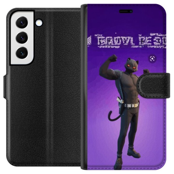 Samsung Galaxy S22 5G Tegnebogsetui Fortnite - Meowscles