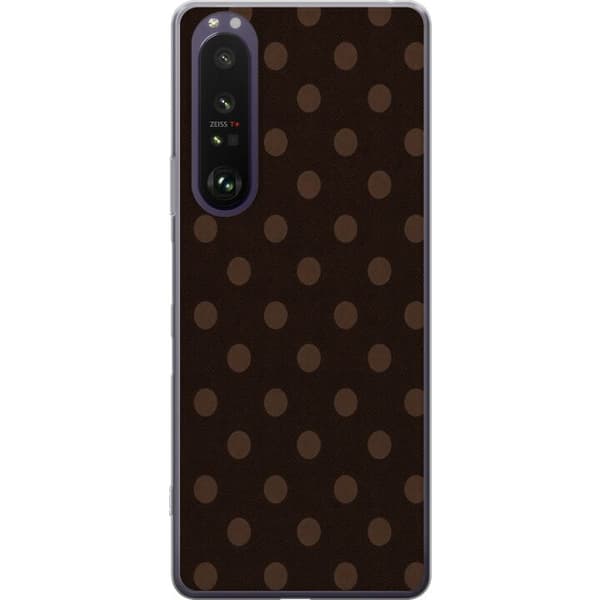 Kompatibelt Mobildeksel til Sony Xperia 1 III Mokkaprikker brun