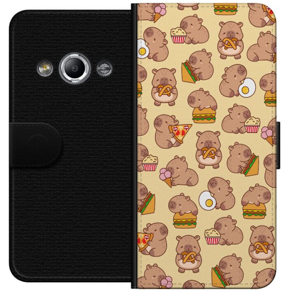 Samsung Galaxy Xcover 3 Tegnebogsetui Kawaii capybara mobilcover med flere søde figurer
