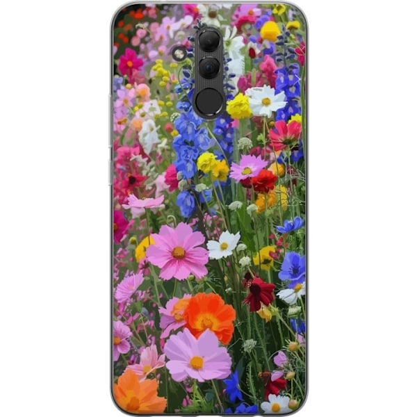 Huawei Mate 20 lite Läpinäkyvä kuori Kukkakuvioinen mobiilikuori kesäisellä niityllä ja luontomaisemalla